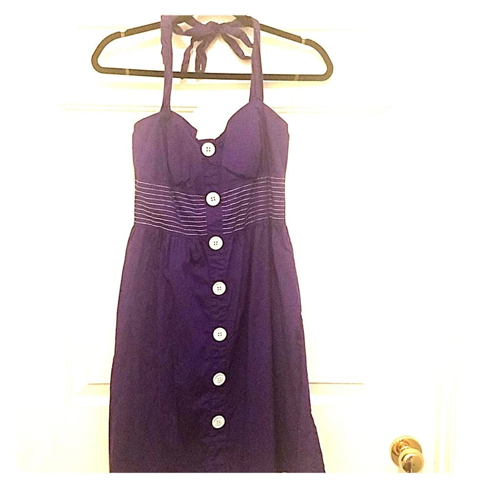 Halter dress with pockets